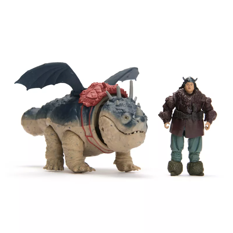 Conjunto de figuras de ação Spinmaster – DreamWorks Dragons: Gronckle & Fishlegs, multicolor, a partir dos 4 anos
