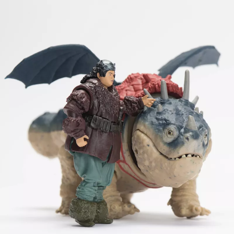 Conjunto de figuras de ação Spinmaster – DreamWorks Dragons: Gronckle & Fishlegs, multicolor, a partir dos 4 anos