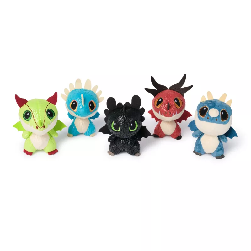 Figura de dragão de peluche colecionável Spin Master How to Train Your Dragon – design totem, figura macia, variantes sortidas
