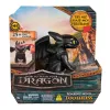 Mini figura interativa Toothless Spinmaster – Como Treinar o Teu Dragão, efeitos sonoros, modelo 6074239