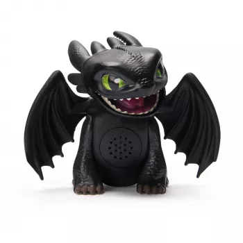 Mini figura interativa Toothless Spinmaster – Como Treinar o Teu Dragão, efeitos sonoros, modelo 6074239