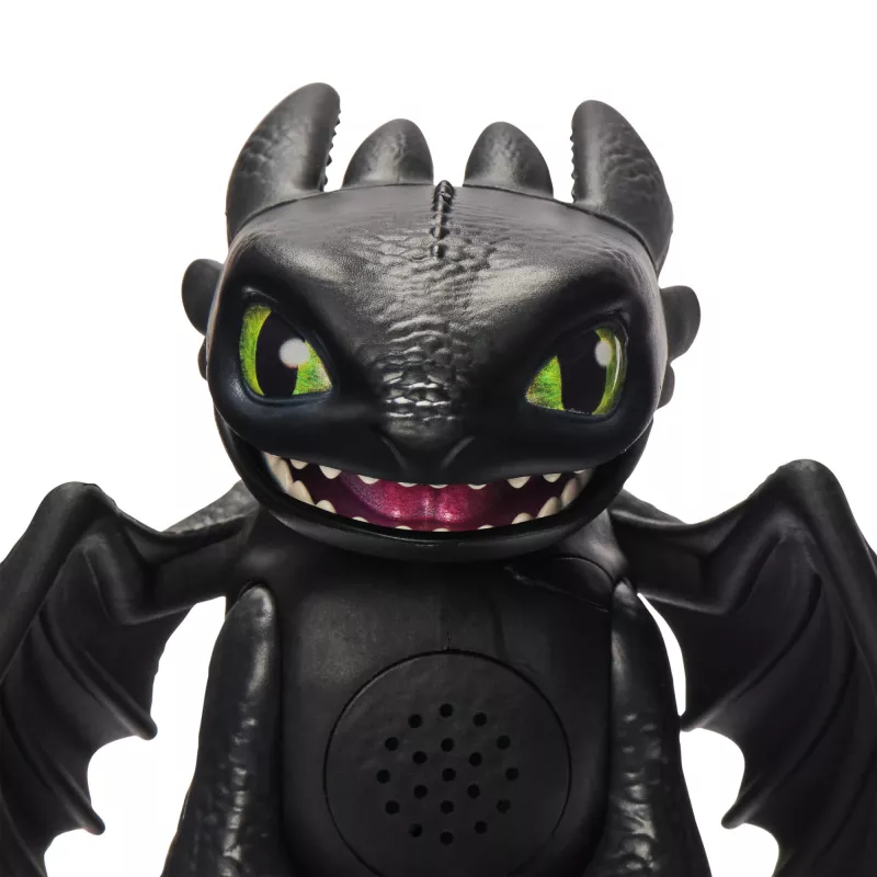 Mini figura interativa Toothless Spinmaster – Como Treinar o Teu Dragão, efeitos sonoros, modelo 6074239