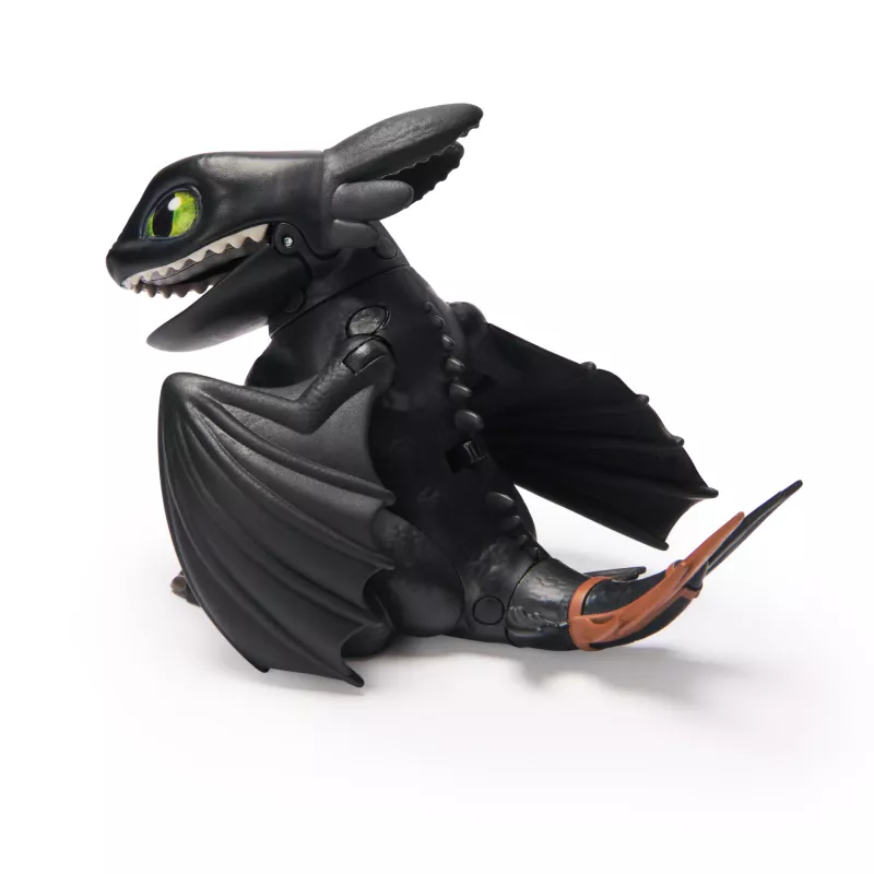 Mini figura interativa Toothless Spinmaster – Como Treinar o Teu Dragão, efeitos sonoros, modelo 6074239