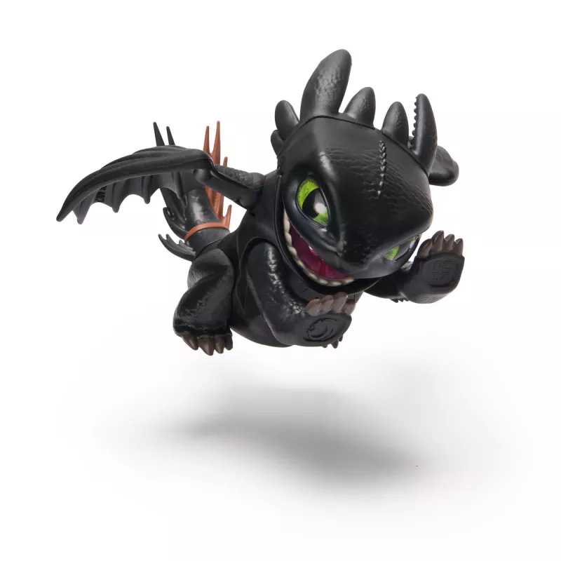 Mini figura interativa Toothless Spinmaster – Como Treinar o Teu Dragão, efeitos sonoros, modelo 6074239