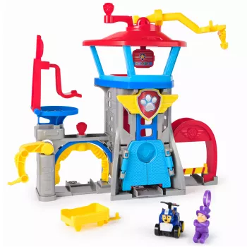 PAW Patrol : Air Rescue, conjunto de brincar Aeroporto Pup Squad Adventure Bay, com carro de brincar Chase e lançador de veículos, brinquedo infantil para rapazes e raparigas a partir dos 3 anos