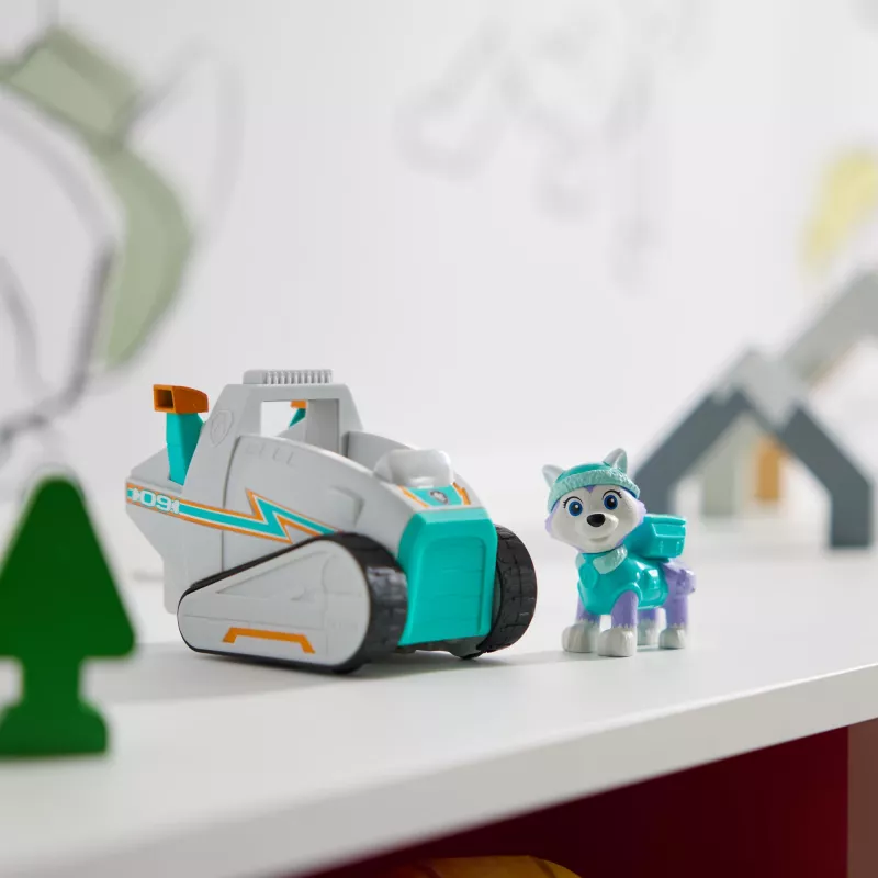 Veículo Spinmaster PAW Patrol Limpa-neves da Everest – plástico, para crianças a partir dos 3 anos, turquesa/branco