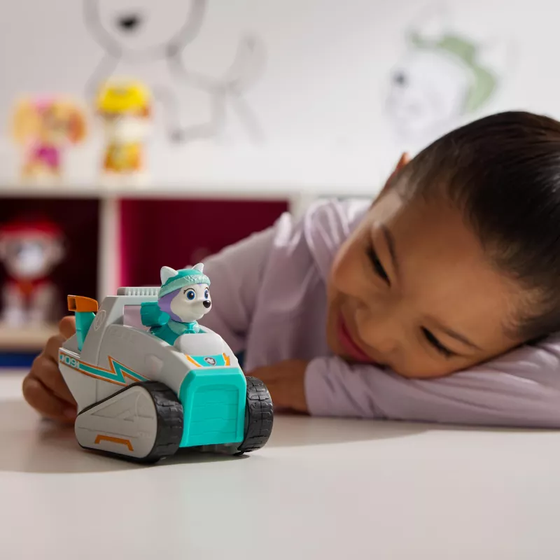 Veículo Spinmaster PAW Patrol Limpa-neves da Everest – plástico, para crianças a partir dos 3 anos, turquesa/branco