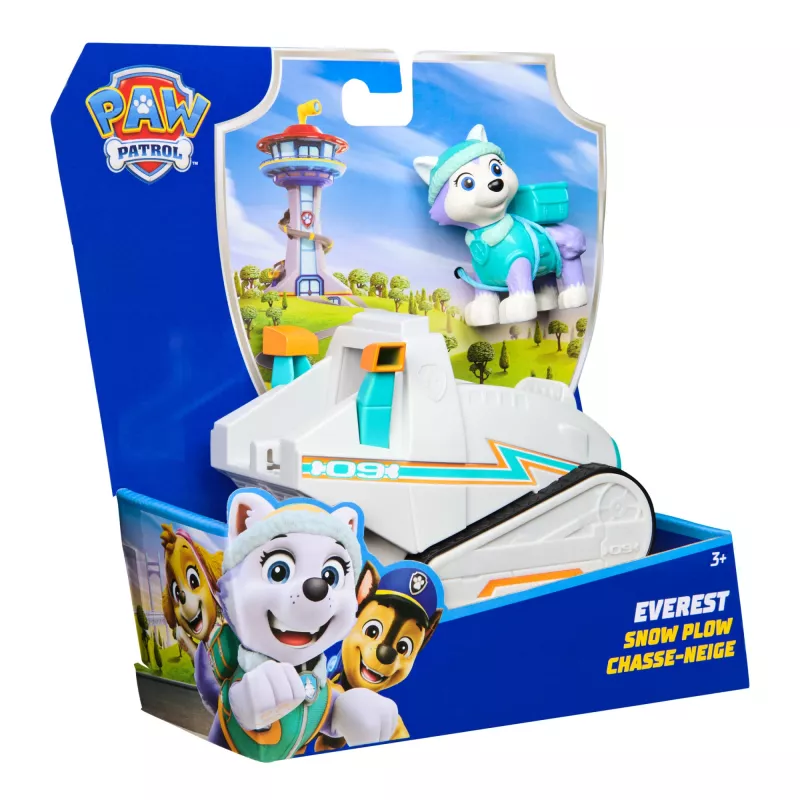 Veículo Spinmaster PAW Patrol Limpa-neves da Everest – plástico, para crianças a partir dos 3 anos, turquesa/branco