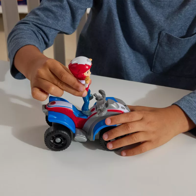 PAW Patrol, veículo de brincar ATV do Ryder com figura de ação colecionável, brinquedo infantil de orientação sustentável para rapazes e raparigas a partir dos 3 anos