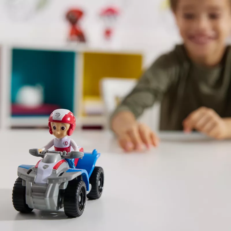 PAW Patrol, veículo de brincar ATV do Ryder com figura de ação colecionável, brinquedo infantil de orientação sustentável para rapazes e raparigas a partir dos 3 anos