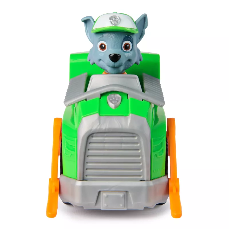 PAW Patrol, camião de reciclagem do Rocky, carro de brincar com figura de ação colecionável, brinquedo sustentável para rapazes e raparigas a partir dos 3 anos