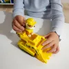 PAW Patrol, o bulldozer do Rubble, camião de brincar com figura de ação colecionável, brinquedo infantil com preocupações de sustentabilidade para rapazes e raparigas a partir dos 3 anos