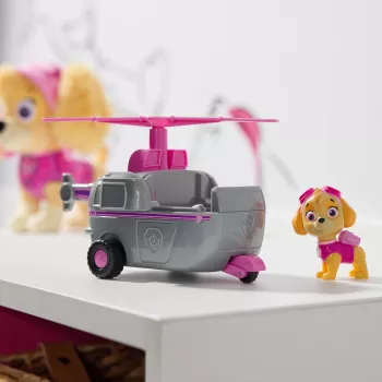 PAW Patrol, o helicóptero da Skye, veículo de brincar com figura colecionável, brinquedo infantil de produção sustentável para rapazes e raparigas a partir dos 3 anos
