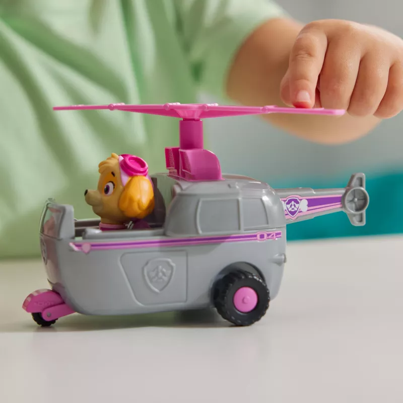 PAW Patrol, o helicóptero da Skye, veículo de brincar com figura colecionável, brinquedo infantil de produção sustentável para rapazes e raparigas a partir dos 3 anos