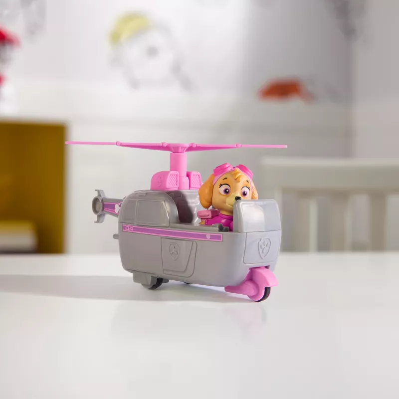PAW Patrol, o helicóptero da Skye, veículo de brincar com figura colecionável, brinquedo infantil de produção sustentável para rapazes e raparigas a partir dos 3 anos
