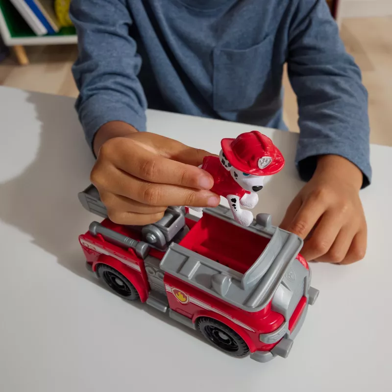 PAW Patrol, o carro de bombeiros do Marshall, veículo de brincar com figura de ação colecionável, brinquedo infantil de produção sustentável para rapazes e raparigas a partir dos 3 anos