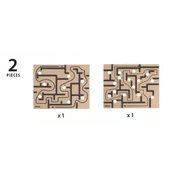 Jogo de tabuleiro labirinto de madeira Ravensburger BRIO Labyrinth Boards, preto, 273×228×9 mm, a partir dos 6 anos