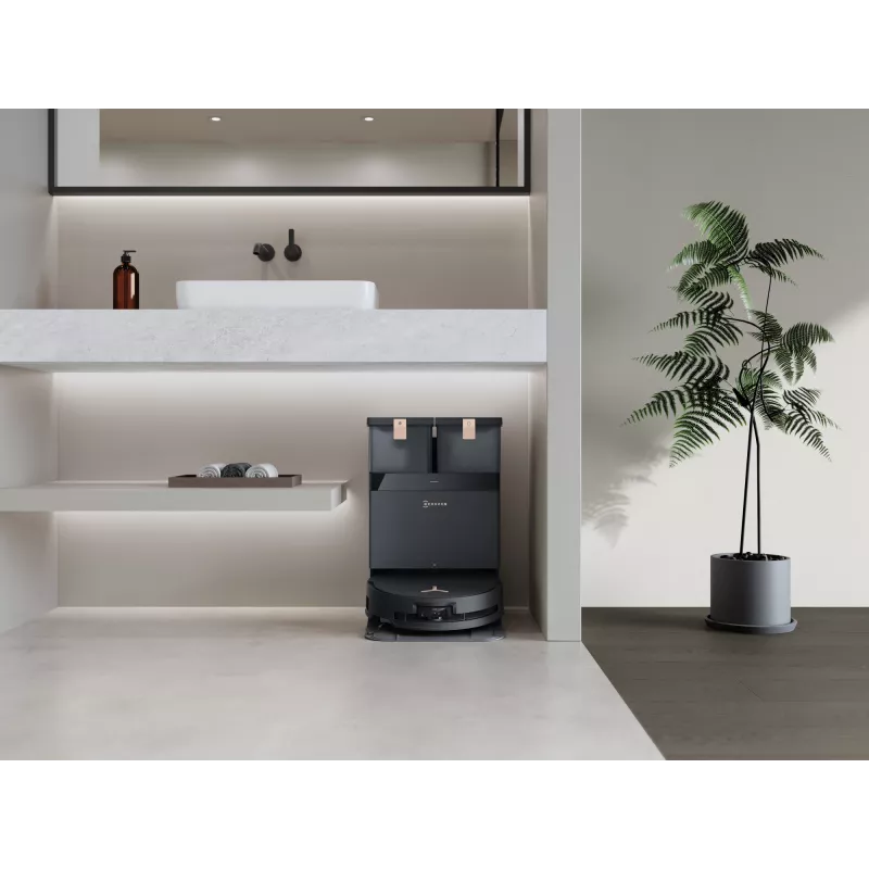 Robô aspirador Ecovacs Deebot X8 Pro Omni, preto, saco de pó 0,22 L, autonomia 145 min, Li-Ion 6400 mAh