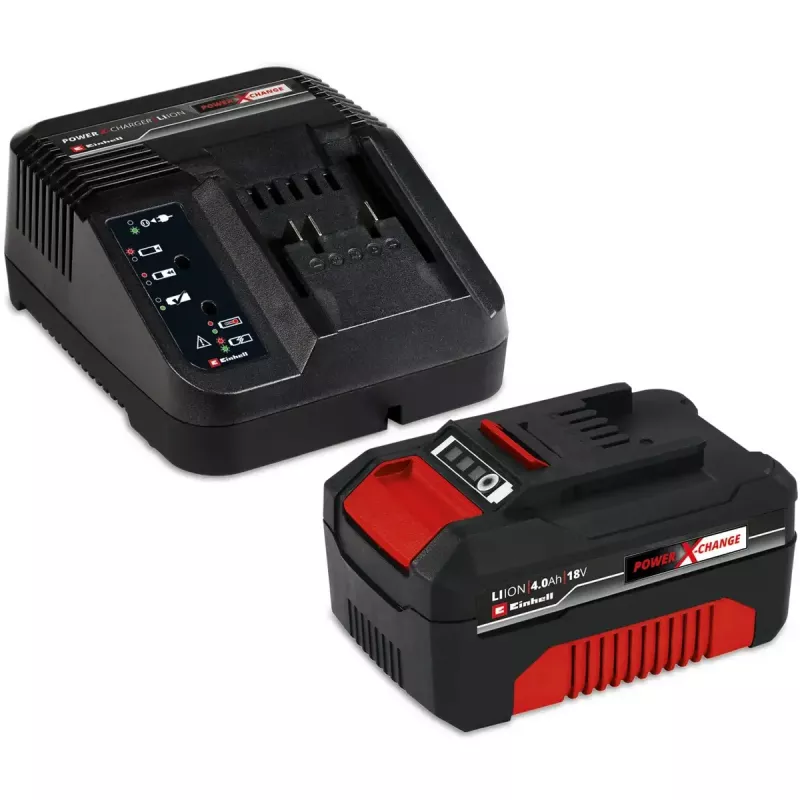 Conjunto de corta-relvas e aparador de relva a bateria EINHELL GE-CM 18/30 + GE-CT 18, vermelho/preto, Li-Ion 4,0 Ah