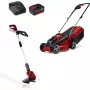 Conjunto de corta-relvas e aparador de relva a bateria EINHELL GE-CM 18/30 + GE-CT 18, vermelho/preto, Li-Ion 4,0 Ah