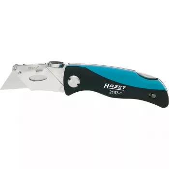 Faca de mola com bloqueio HAZET 2157-1 preta azul