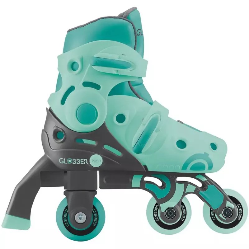 Patins GLOBBER Learning Skates 2 em 1 tamanho 26–29 menta — patins de aprendizagem ajustáveis para crianças
