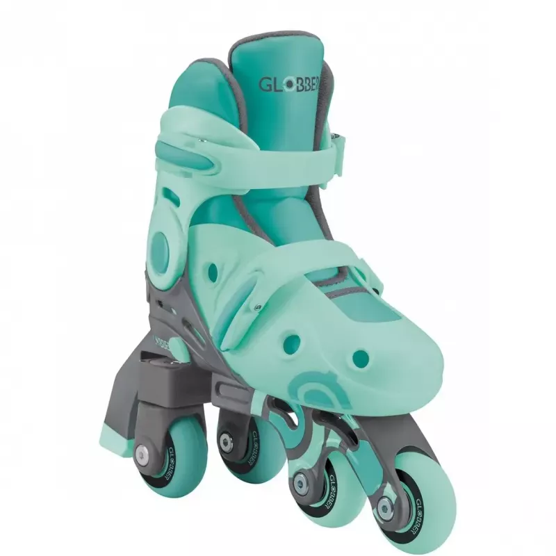Patins GLOBBER Learning Skates 2 em 1 tamanho 26–29 menta — patins de aprendizagem ajustáveis para crianças