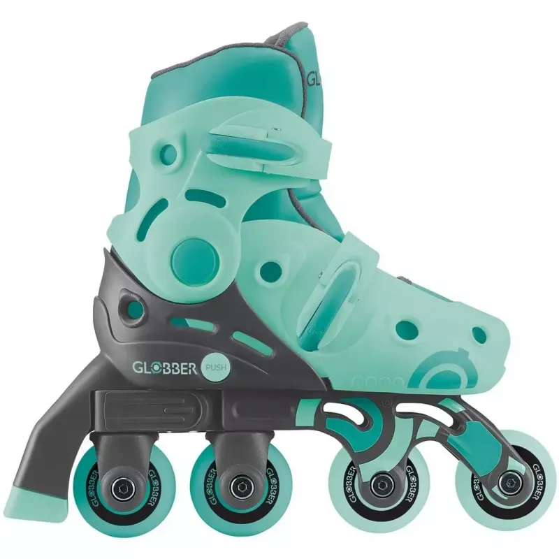 Patins GLOBBER Learning Skates 2 em 1 tamanho 26–29 menta — patins de aprendizagem ajustáveis para crianças