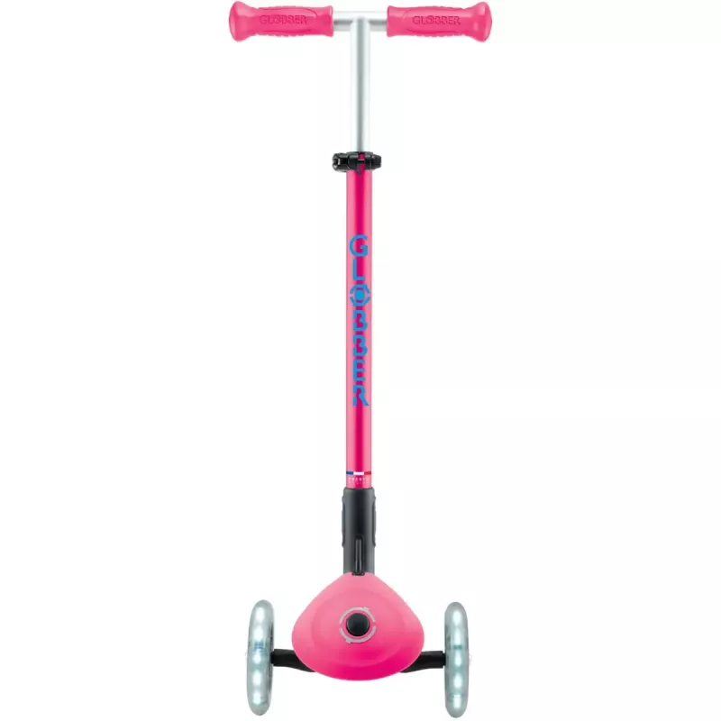 Trotinete compacta GLOBBER Primo Foldable Plus Lights – rosa/azul-claro