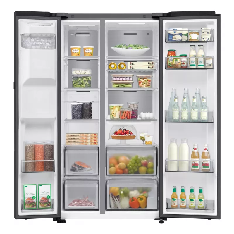 Frigorífico side-by-side Samsung RS80F64KEF de instalação livre 640 L preto
