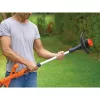Black & Decker ST182320-QW aparador de relva a bateria, 18 V, 2,0 Ah Li-Ion, largura de corte de 25 cm, com bateria e carregador, laranja/preto