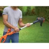 Black & Decker ST182320-QW aparador de relva a bateria, 18 V, 2,0 Ah Li-Ion, largura de corte de 25 cm, com bateria e carregador, laranja/preto