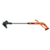 Black & Decker ST182320-QW aparador de relva a bateria, 18 V, 2,0 Ah Li-Ion, largura de corte de 25 cm, com bateria e carregador, laranja/preto