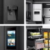 Hisense RQ760N4IFE combinado multiportas, de instalação livre, frigorífico 345 l, congelador 232 l, dispensador de água/gelo, 178,5 cm, classe energética E, preto