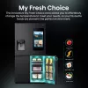 Hisense RQ760N4IFE combinado multiportas, de instalação livre, frigorífico 345 l, congelador 232 l, dispensador de água/gelo, 178,5 cm, classe energética E, preto