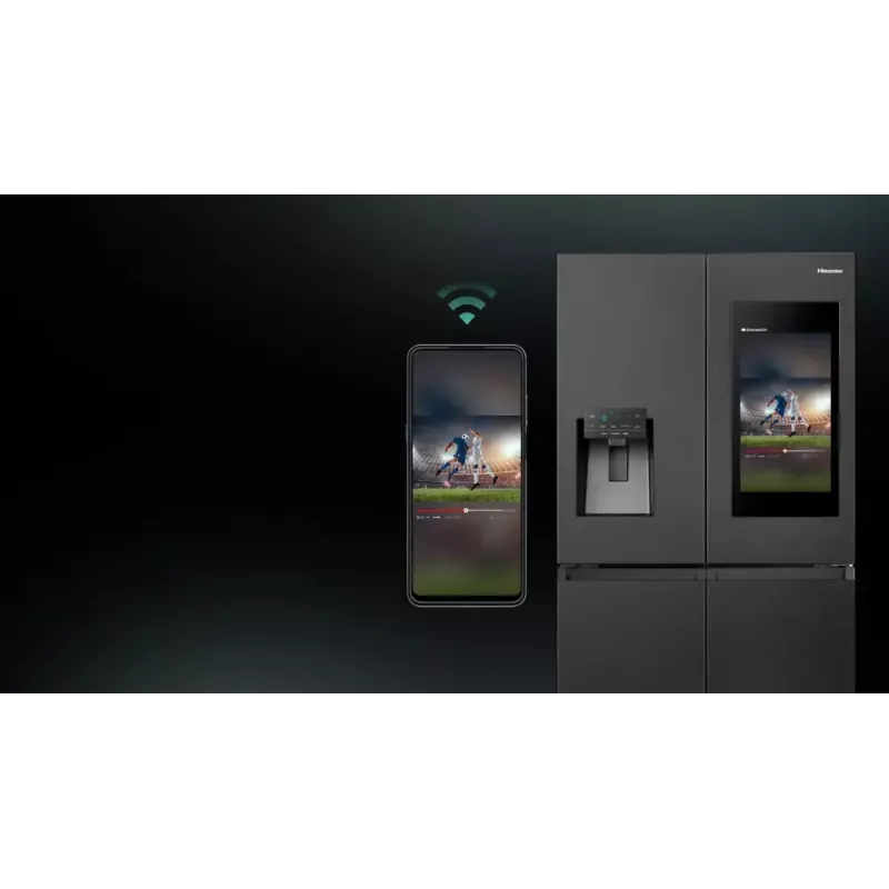 Hisense RQ760N4IFE combinado multiportas, de instalação livre, frigorífico 345 l, congelador 232 l, dispensador de água/gelo, 178,5 cm, classe energética E, preto