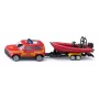 Siku Land Rover Defender com barco Modelo SUV pré-montado