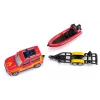 Siku Land Rover Defender com barco Modelo SUV pré-montado