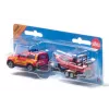 Siku Land Rover Defender com barco Modelo SUV pré-montado