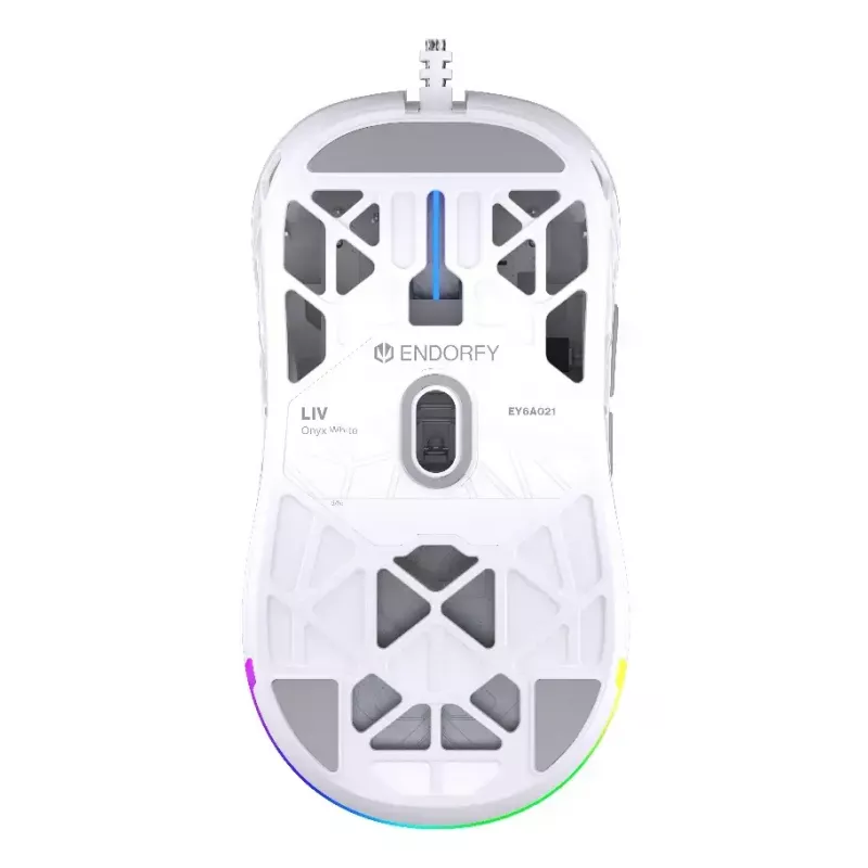 Endorfy LIV Onyx White rato para jogos, USB, ótico