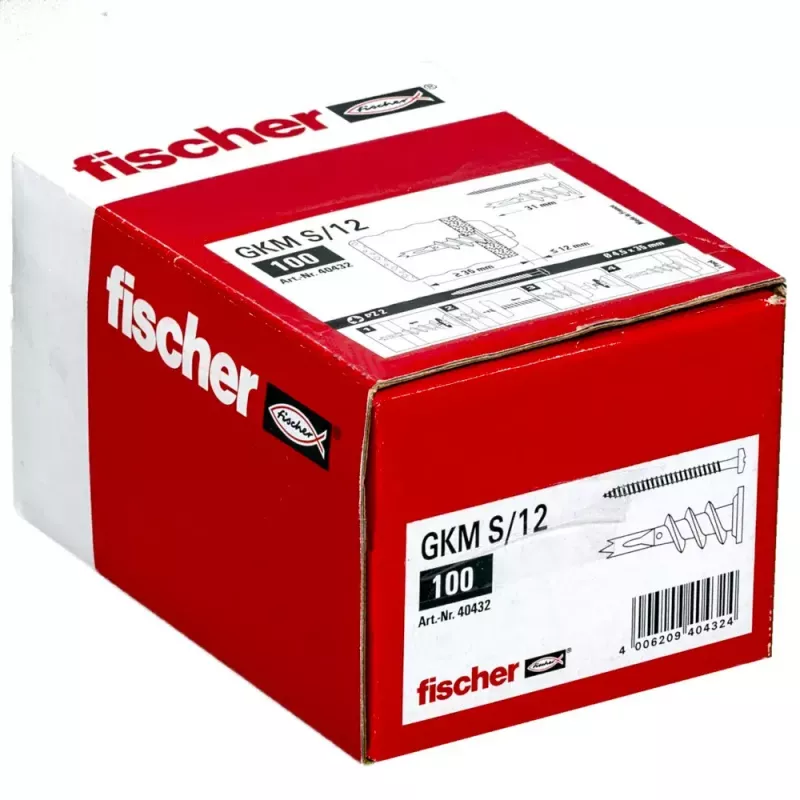 Conjunto de parafusos e buchas Fischer GKM 12