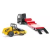 Siku MAN camião com cilindro compactador, modelo camião/atrelado, 1:87, MAN, rapaz/rapariga, metal, plástico, vermelho, amarelo