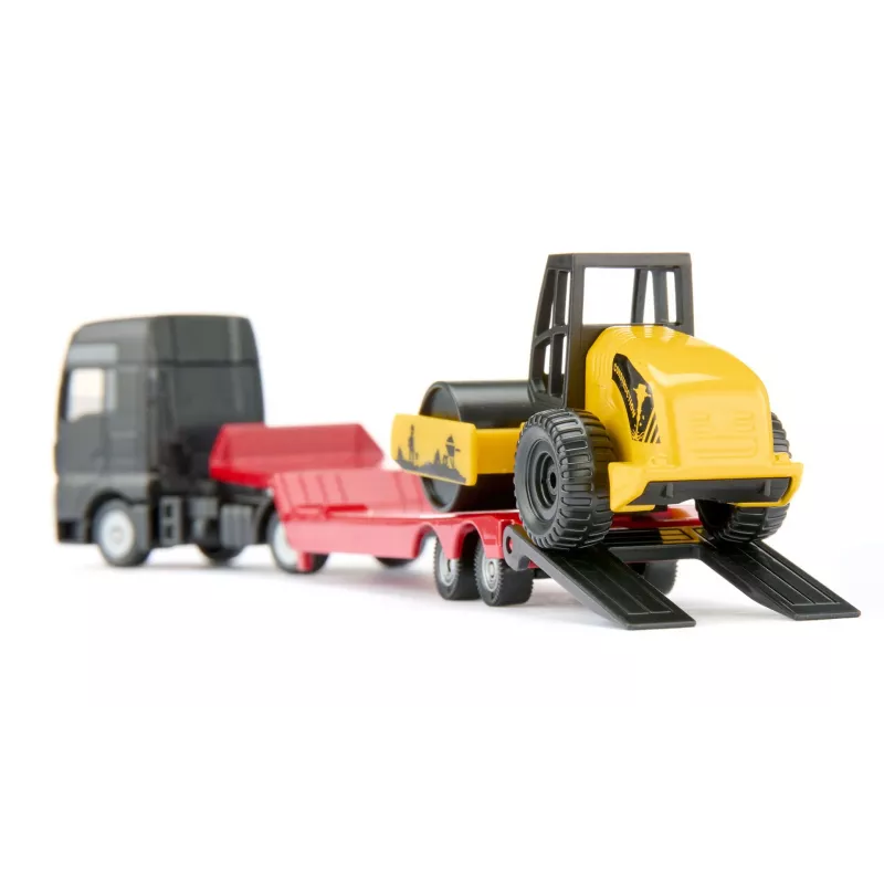 Siku MAN camião com cilindro compactador, modelo camião/atrelado, 1:87, MAN, rapaz/rapariga, metal, plástico, vermelho, amarelo