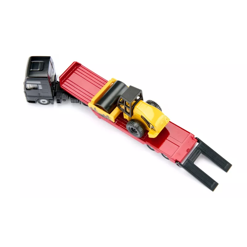 Siku MAN camião com cilindro compactador, modelo camião/atrelado, 1:87, MAN, rapaz/rapariga, metal, plástico, vermelho, amarelo