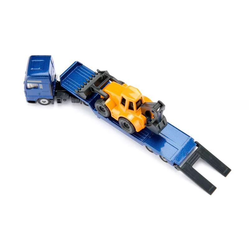 Siku MAN camião com carregadora, modelo camião/atrelado, 1:87, MAN, rapaz/rapariga, metal, plástico, azul, amarelo