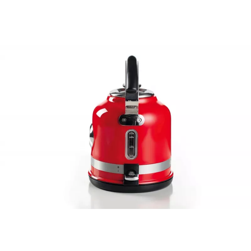 Chaleira Ariete 2854 Moderna, 2000 W, capacidade 1,7 l, sem fios 360°, sistema de desligamento automático, filtro removível, nível de água visível, termómetro, vermelho
