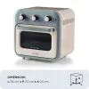 Fritadeira de ar quente e forno Ariete 4632 Vintage, 1400W, 2em1, capacidade 16L, acessórios incluídos, temporizador 60 minutos, vidro duplo, azul