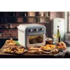 Fritadeira de ar quente e forno Ariete 4632 Vintage, 1400W, 2em1, capacidade 16L, acessórios incluídos, temporizador 60 minutos, vidro duplo, azul