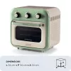 Fritadeira de ar quente e forno Ariete 4632 Vintage, 1400W, 2em1, capacidade 16L, acessórios incluídos, temporizador 60 minutos, vidro duplo, verde