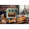 Fritadeira de ar quente e forno Ariete 4632 Vintage, 1400W, 2em1, capacidade 16L, acessórios incluídos, temporizador 60 minutos, vidro duplo, verde